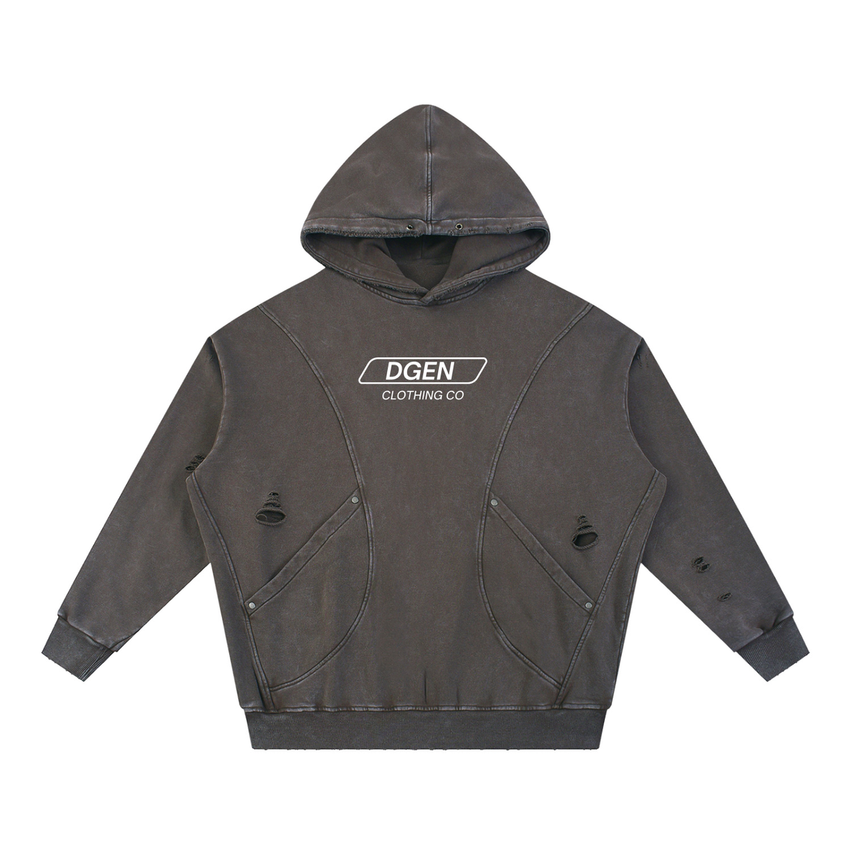 OG Distressed Panel Pocket Hoodie