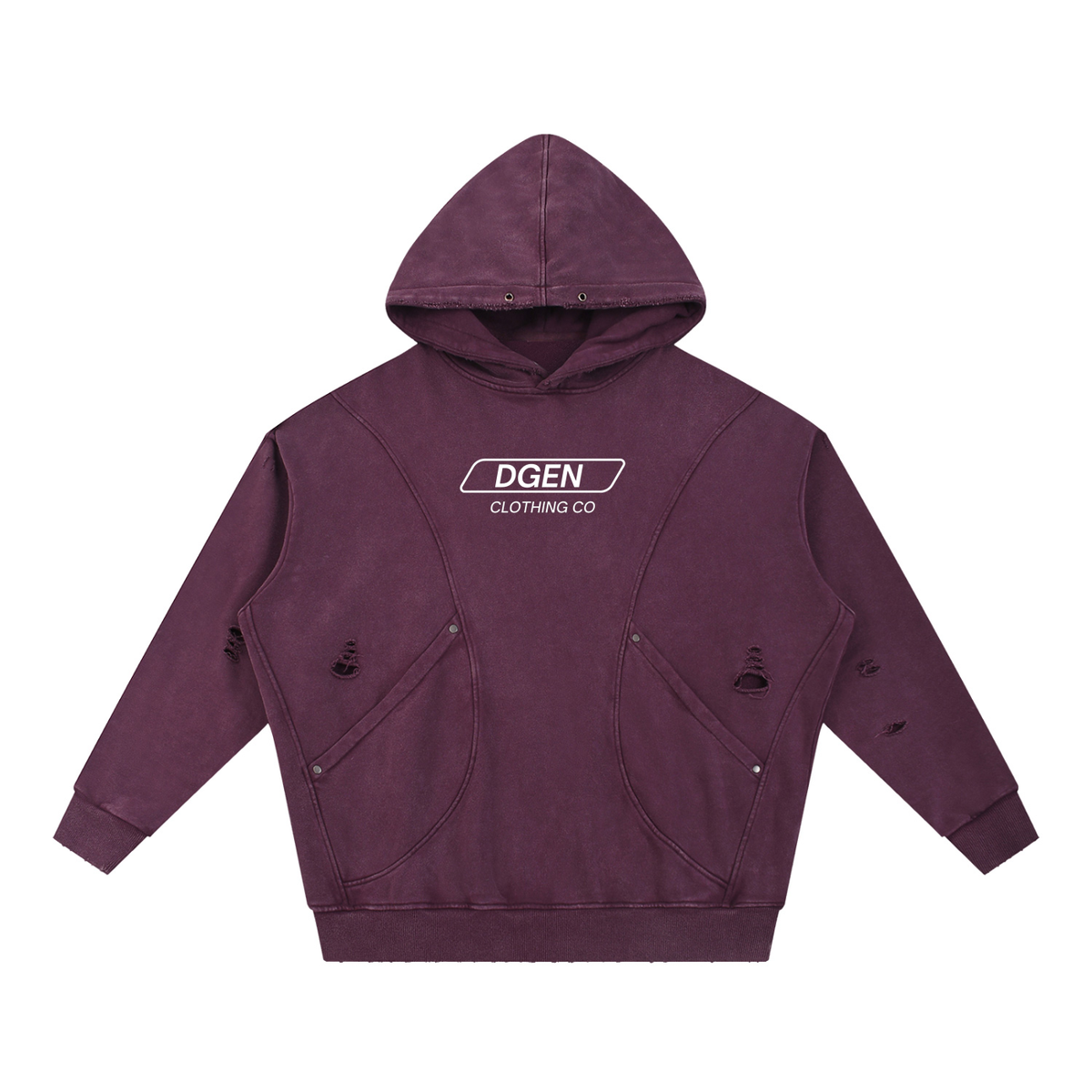 OG Distressed Panel Pocket Hoodie