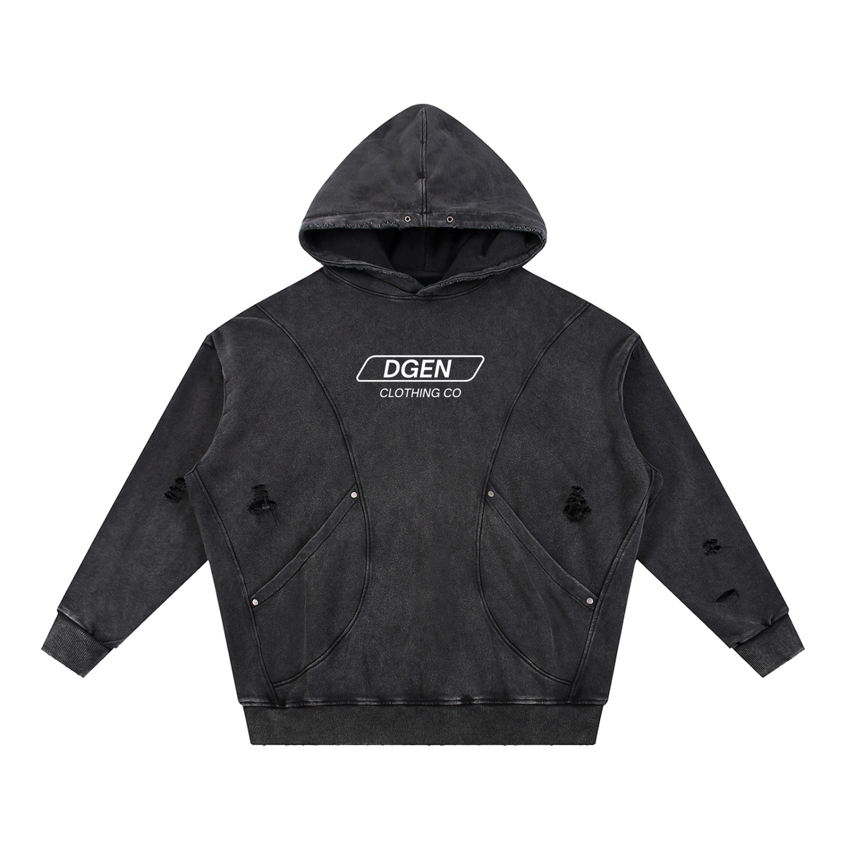 OG Distressed Panel Pocket Hoodie