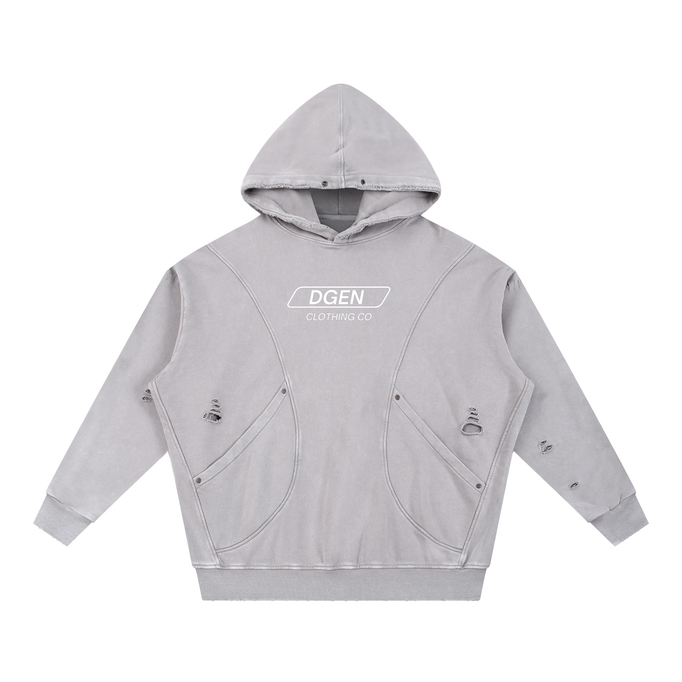 OG Distressed Panel Pocket Hoodie