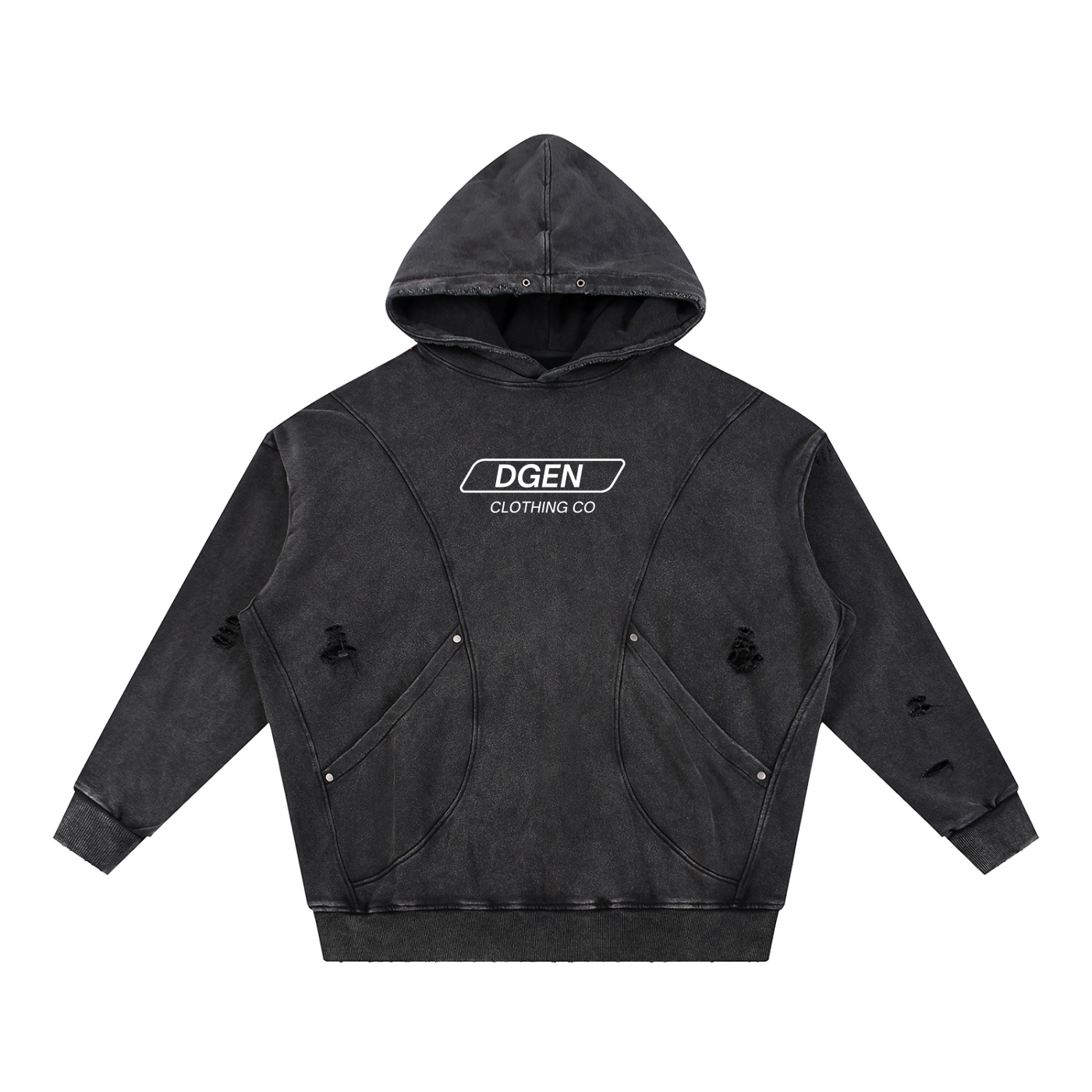 OG Distressed Panel Pocket Hoodie