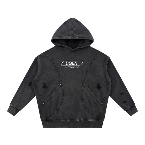 OG Distressed Panel Pocket Hoodie